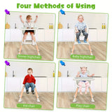 Baby High Chair Modern Portable Youngsters High Chair With Dining Table, Adjustable Height Detachable Double Tray, Easy To Clean, Multifunctional HighChair Feeding, Child Feeding Seat For Baby Boys Girls, Idea For Halloween C