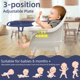 Baby High Chair Modern Portable Youngsters High Chair With Dining Table, Adjustable Height Detachable Double Tray, Easy To Clean, Multifunctional HighChair Feeding, Child Feeding Seat For Baby Boys Girls, Idea For Halloween C