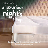 Microfiber Mattress Topper 4 Inch/10cm Heavy Fill Super Soft and Fluffy Single Double King Box Stitched Mattress Topper Extra Thick