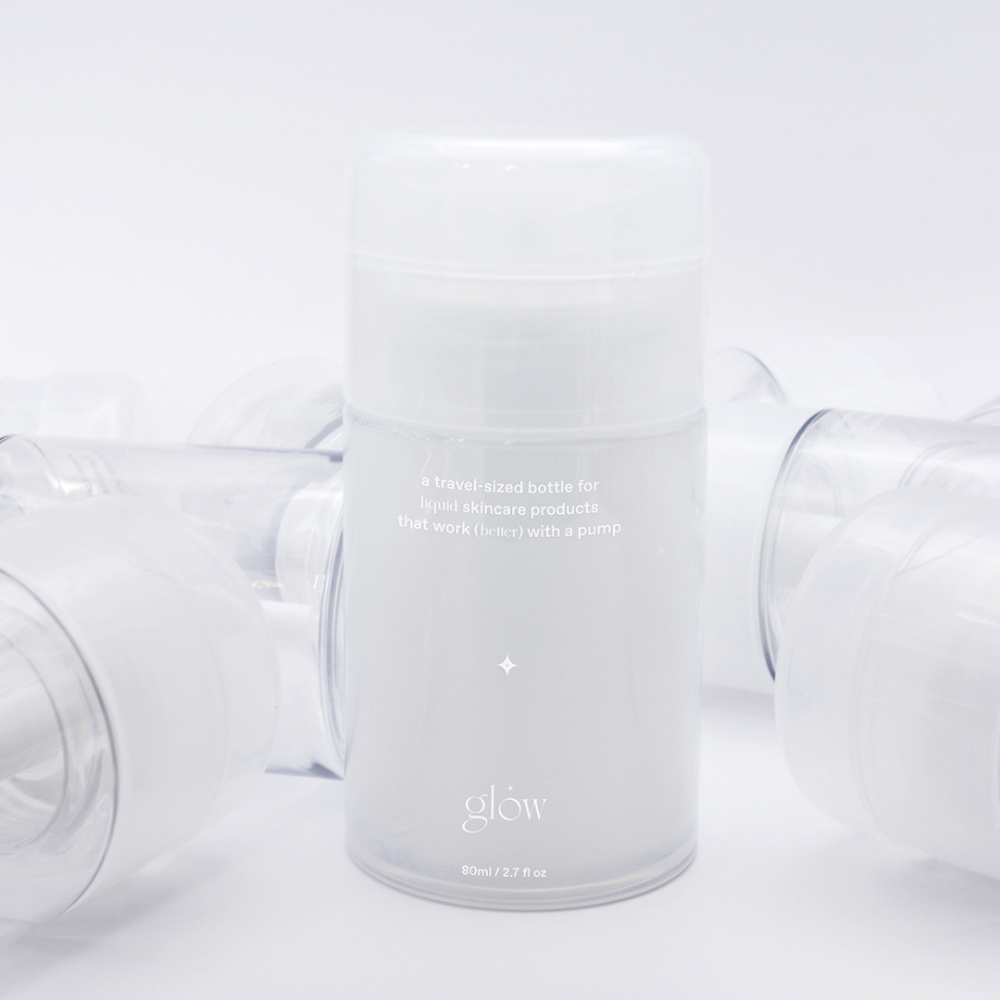 Glow  mini pump bottle (80ml) - 1pc