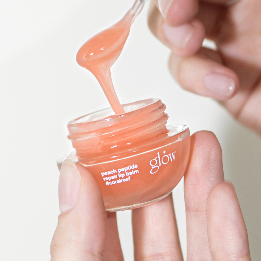 Glow peach peptide repair lip balm #coralreef (8g)